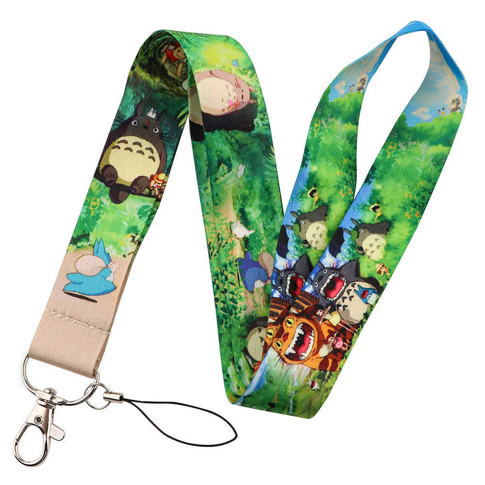 Wholesale 10 pcs Cute cartoon cat phone lanyard hard case keychain