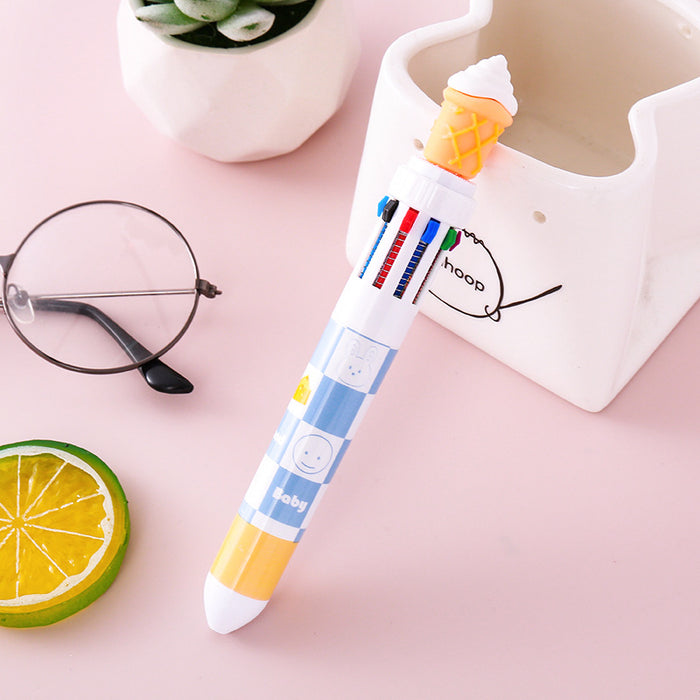 Wholesale Fast food French fries hamburger ten color ballpoint pen