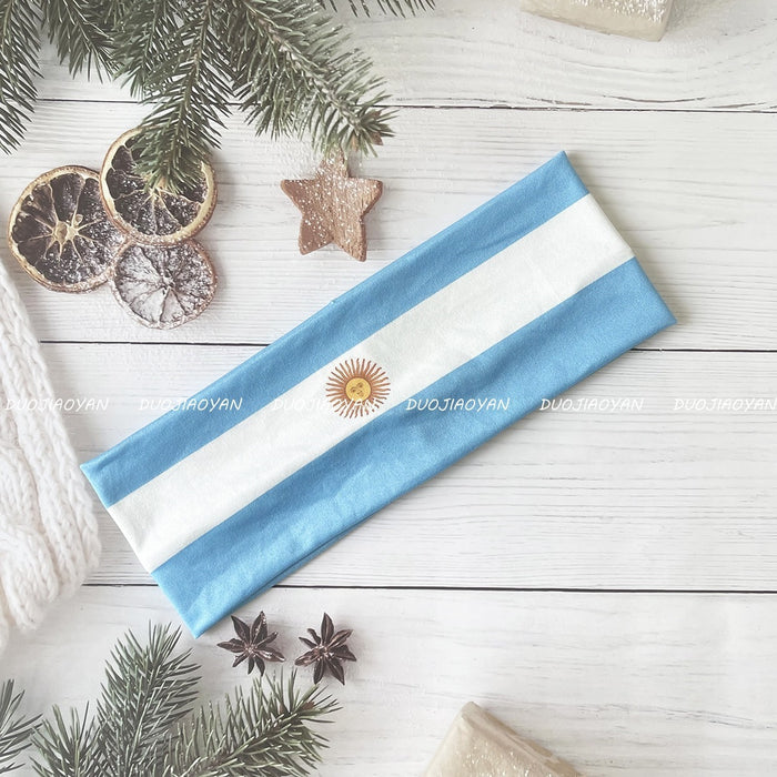 Wholesale Trendy Football Fan Headf Polyester Print Sweat-Absorbing Headband