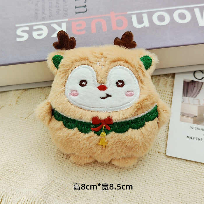 Wholesale Christmas Plush Brooch Cute Bag Charm Keychain Pendant for Party Gift Boutique MOQ≥3