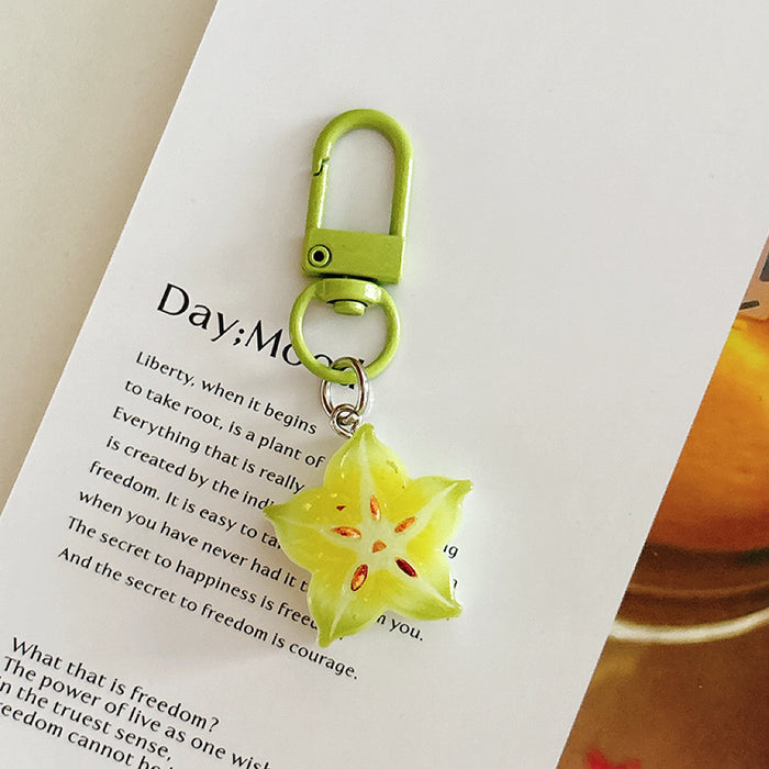 Wholesale Fresh Watermelon Slice Keychain Bag Charm Resin Pendant Chic Decorative Accessory For Bags Keys And Gift Giving