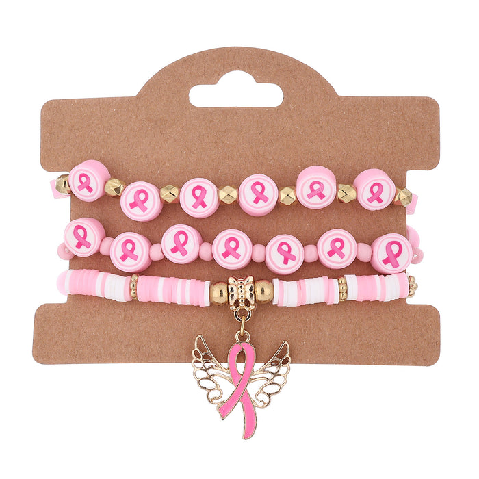 Wholesale Red ribbon-shaped pendant accessory with 18. 5cm bracelet