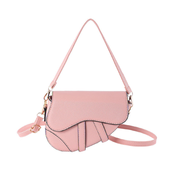 Wholesale PU Contrast Color Messenger Shoulder Saddle Bag JDC-SD-SYuan015