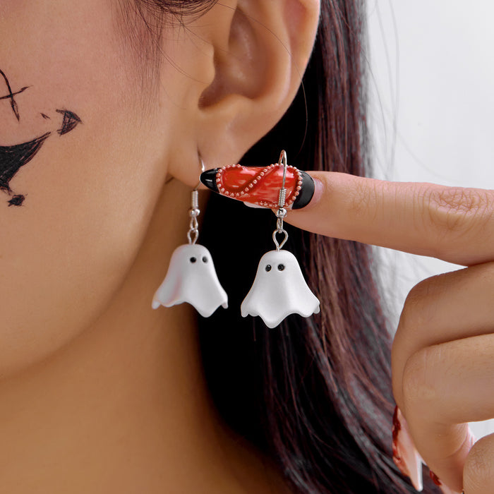 Wholesale  bleeding heart necklace and earrings set all-match ghost  jewelry