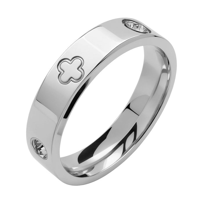 Wholesale Stainless steel diamond-encrusted bracelet ring