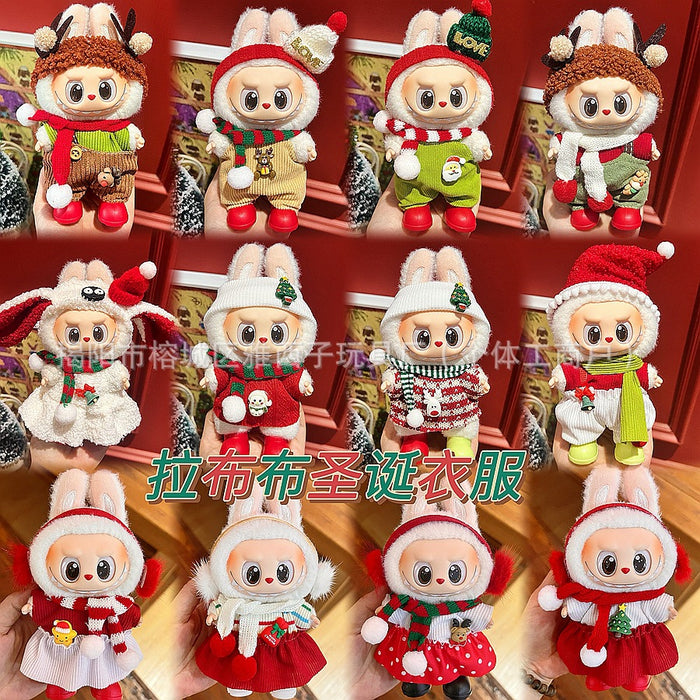 Wholesale Plush doll sweater with pendant and Christmas doll clothes