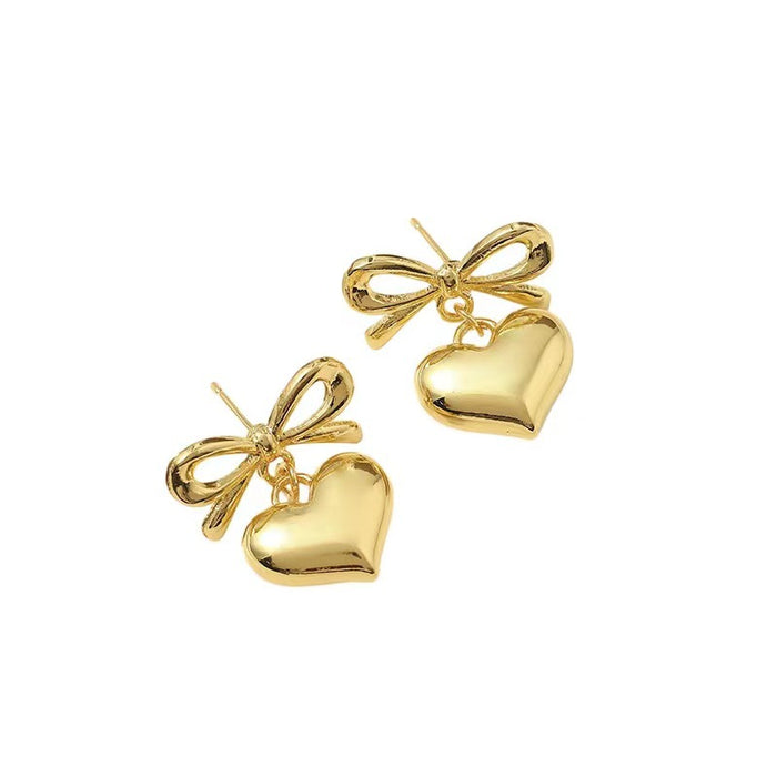 Wholesale Fashion earrings, heart pendant earrings, titanium steel earrings, accessories