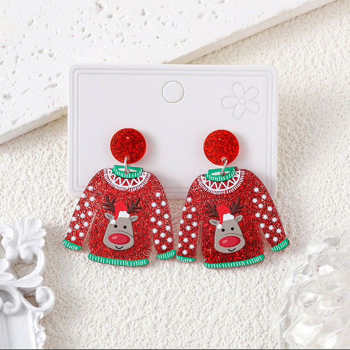 Wholesale Christmas earrings cute cute earrings Christmas tree snowflake women fashion jewelry