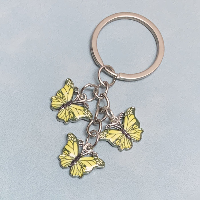 Wholesale Zinc Alloy Butterfly Keychain JDC-KC-HanR003