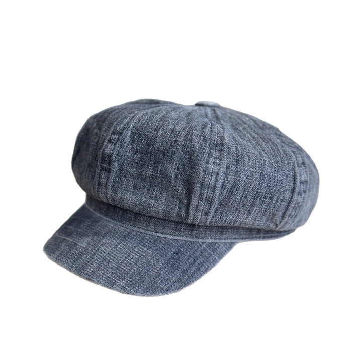 Wholesale New retro washed denim beret octagonal hat fashionable hat