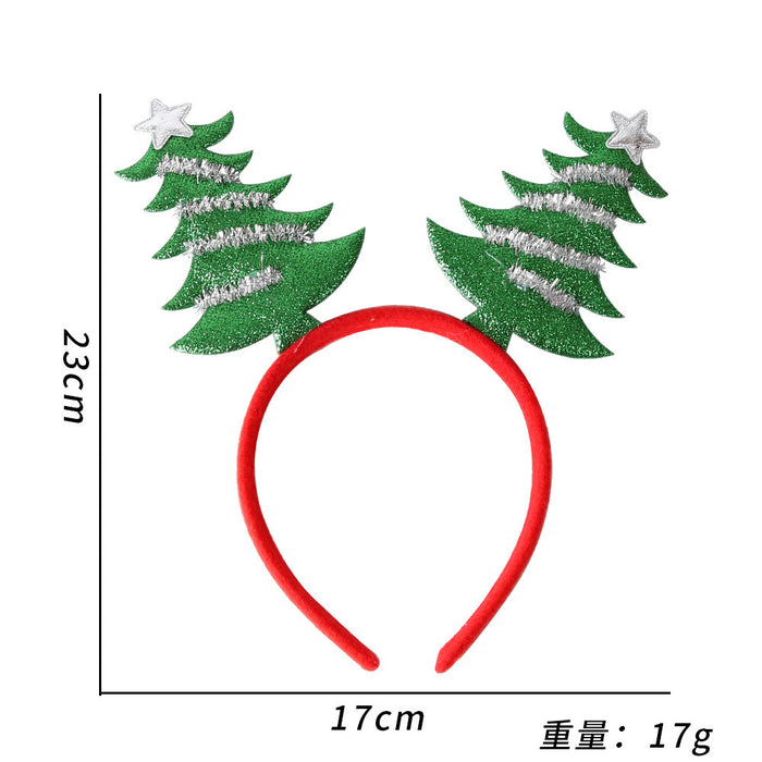 Wholesale Plastic Christmas Headbands With Antler And Star Design For Kids Party Hair Accessory