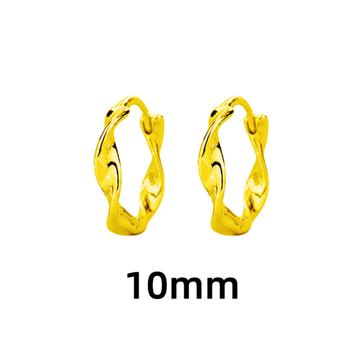 Wholesale New minimalist rotating wave earrings with ear loops