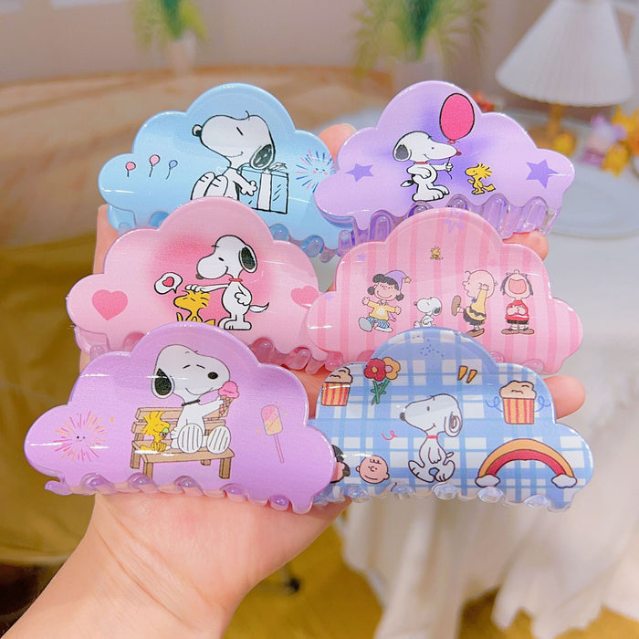 Wholesale 12 pcs Cute cloud-shaped plastic shark clip hair clips
