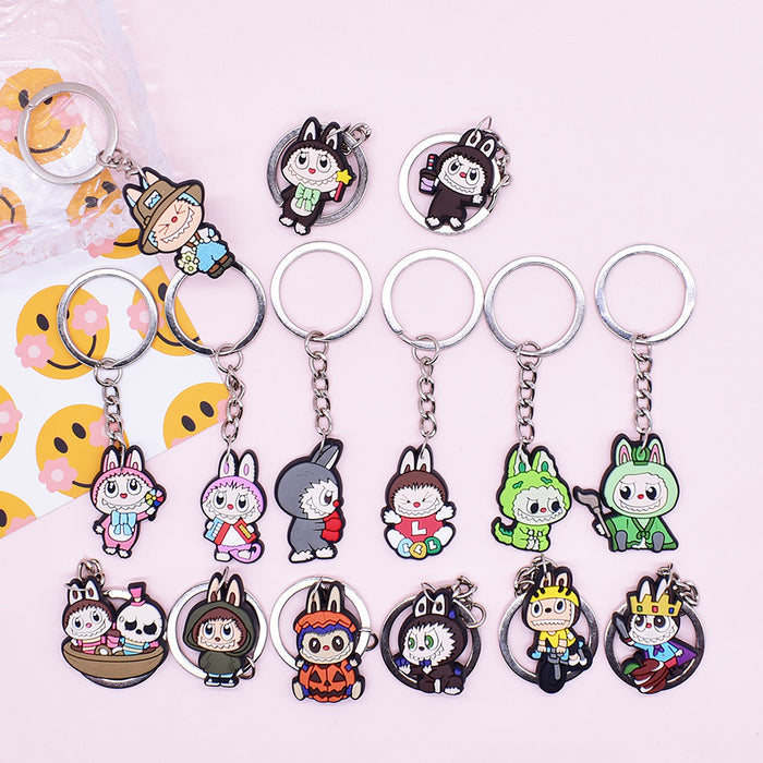 Wholesale Cartoon Pvc Key Chain Small Gifts Cute Key Ring DIY School Bag Pendant Key Chain