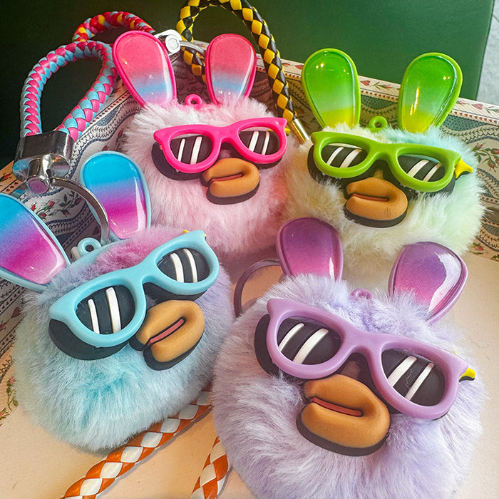 Wholesale Cute Plush Car Keychain,  Fur Ball,   Exquisite Backpack Pendant,  Trendy Key Ring