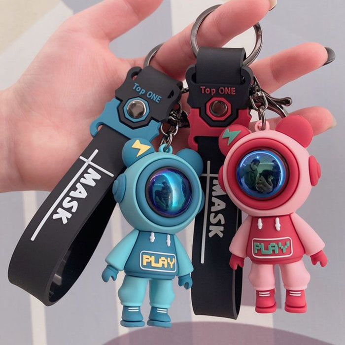 Wholesale Silicone Cartoon Astronaut Doll Keychain JDC-KC-SengH006