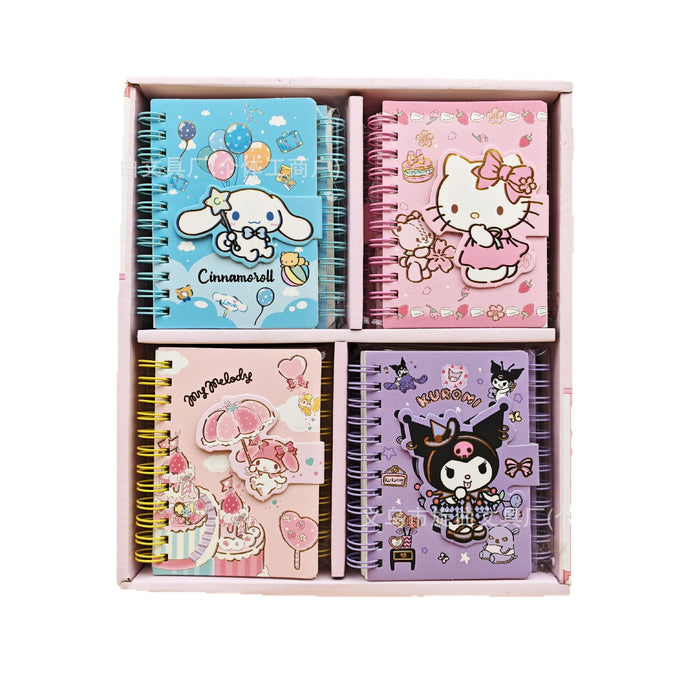 Wholesale Cartoon Gold Foil Magnetic Clasp Coil Notebook Chic Student Journal