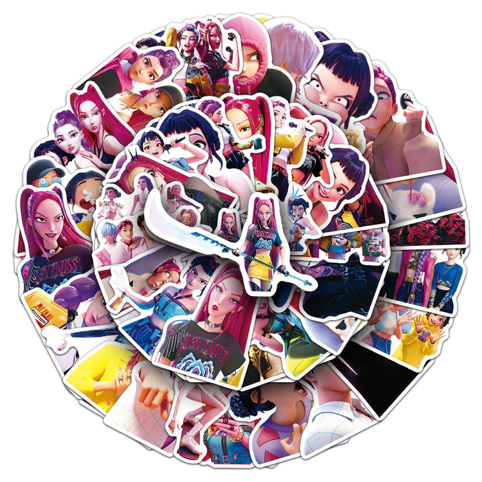 Wholesale 50pcs Kpop anime character graffiti stickers