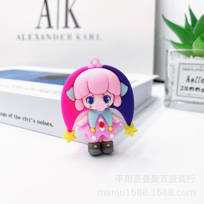 Wholesale  Bubble Blowing Girl Keychain Pendant Bubble  Keychain Bubble Blowing Girl Blind Box Bubble Girl