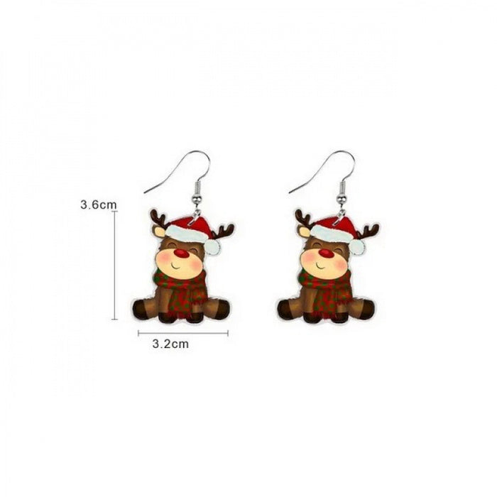 Wholesale Acrylic Flat  Earrings Holiday Ornaments Animal Cute Earrings