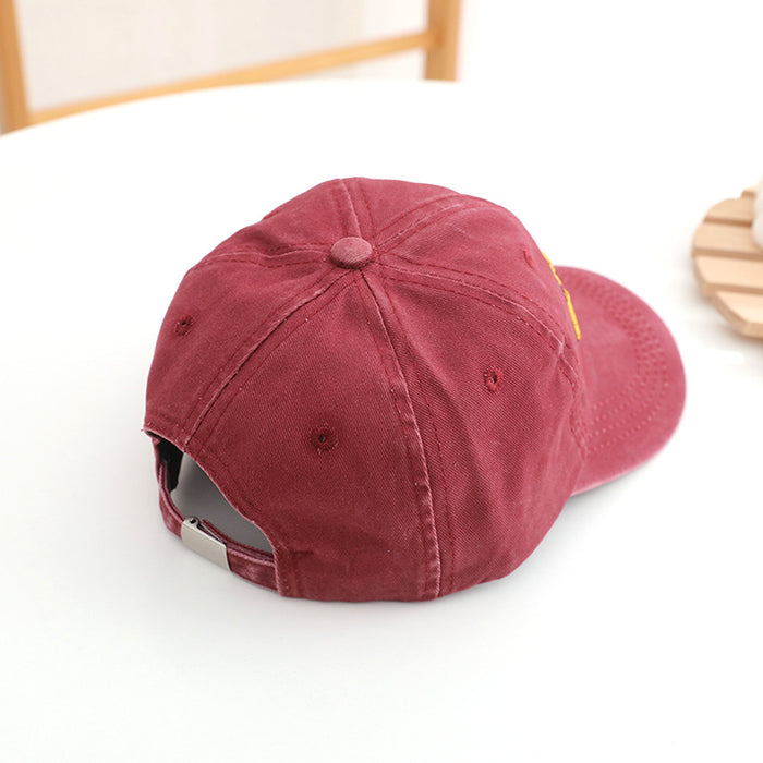 Wholesale Washed Cloth Baseball Cap Cartoon Embroidery  Cap for Boys and Girls