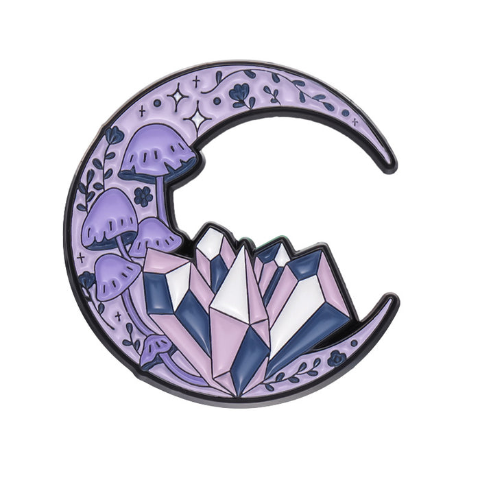 Wholesale Zinc Alloy Purple Romantic Brooch Set Dreamy Design Fashion Accessory