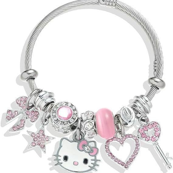 Wholesale Titanium Steel Kawaii Bracelet Stitch Kuromi Panjia Cute Hello Kitty Cartoon Bracelet JDC-BT-Luman006