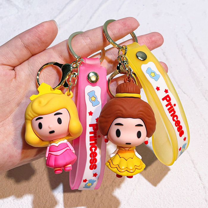 Wholesale School Bag Pendant Doll Cute Silicone Car Key Chain