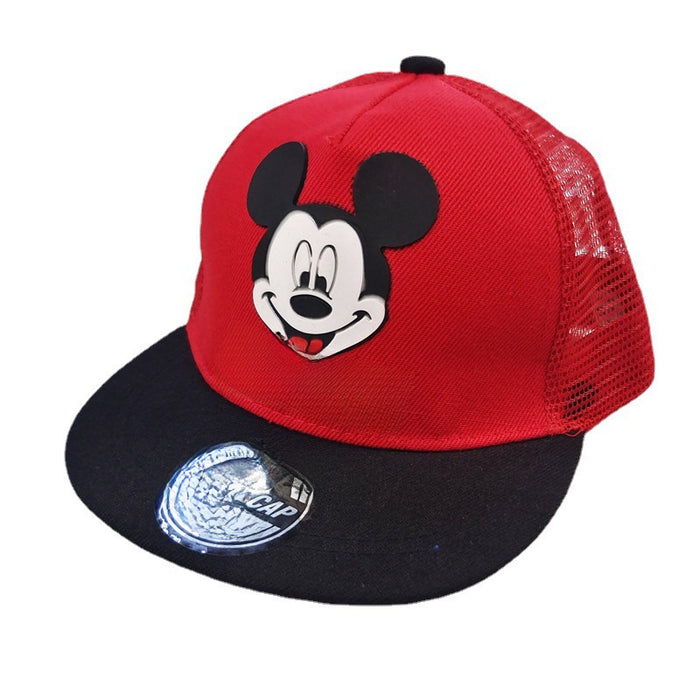 Wholesale Children's cartoon adhesive baseball cap, breathable mesh cap, cute children's sun protection and sunshade hat