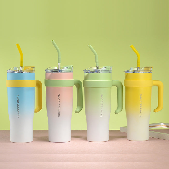 Wholesale Large capacity 304 stainless steel car ice bullies cup with straw 40oz