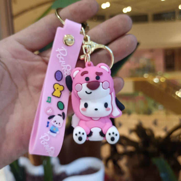 Wholesale Cartoon Silicone Anime Keychain JDC-KC-YiChang033