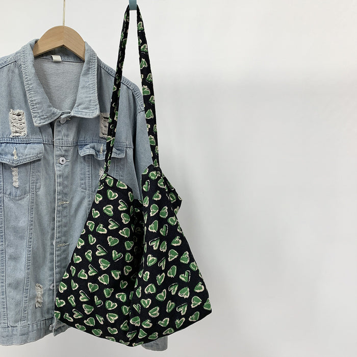 Wholesale Diagonal cross bag, large capacity single shoulder shopping bag, fashionable canvas bag