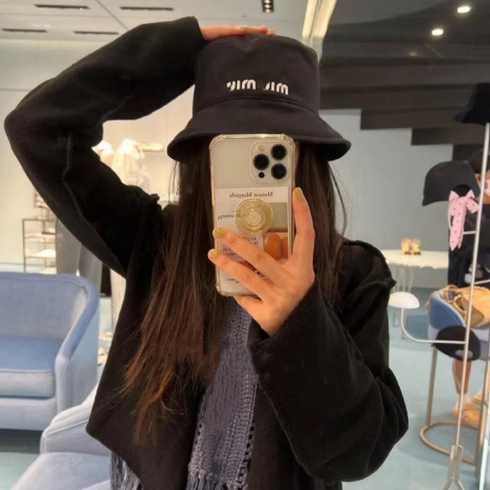 Wholesale Embroidered letter fisherman hat, simple and versatile basin hat, sun visor hat