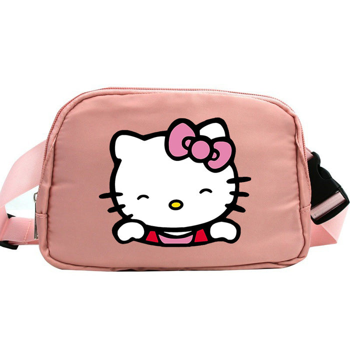 Wholesale Cat Cartoon Waterproof Sports Chest Bag  Versatile Crossbody Bag for Running with Phone Shoulder Bags