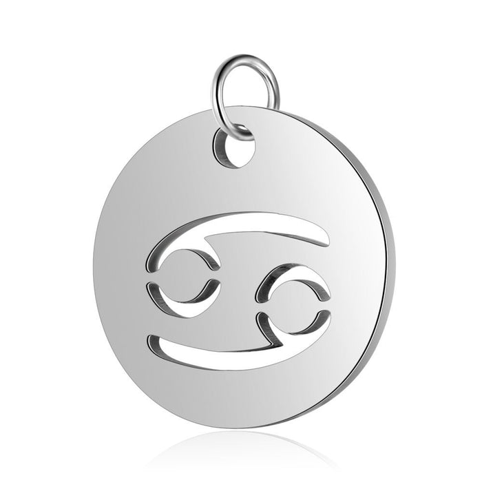 Wholesale Constellation pendant stainless steel pendant electroplated polished steel color stainless steel constellation pendant