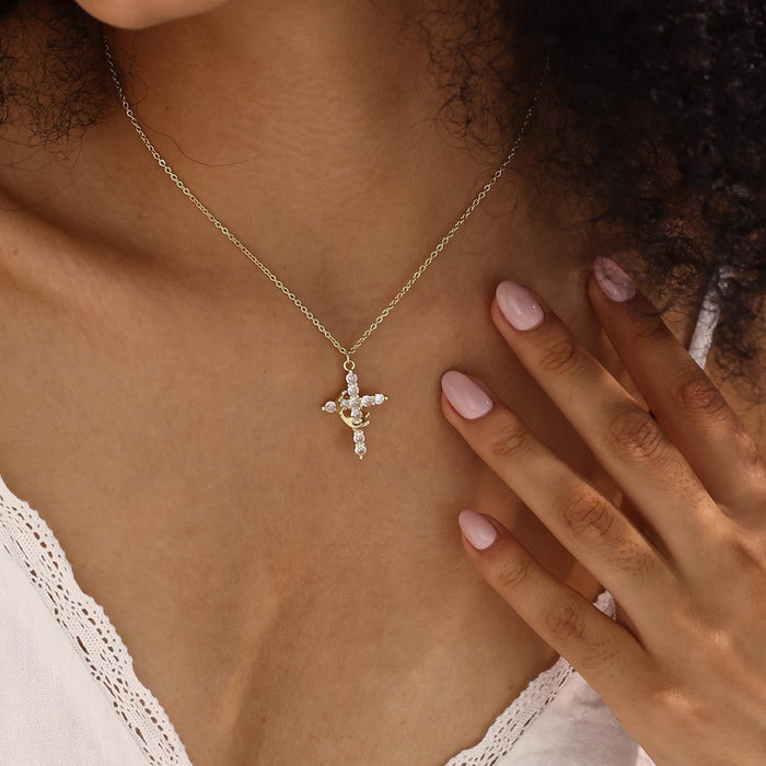 Wholesale Crown Cross Pendant Necklace