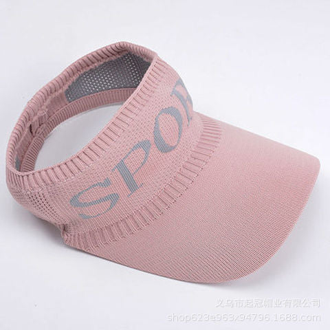 Wholesale Outdoor baseball cap, sports top cap, letter breathable, elongated brim, knitted