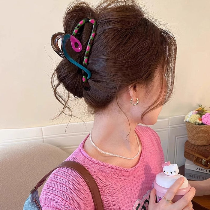 Wholesale New Love Grip Clip, Back of Head Disc Hair, Shark Clip, Contrasting Color Design, Hair Accessories