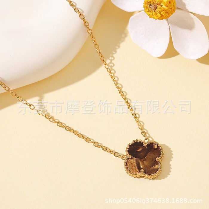 Wholesale Titanium Steel Wild Pendant Clavicle Chain JDC-NE-Modeng002