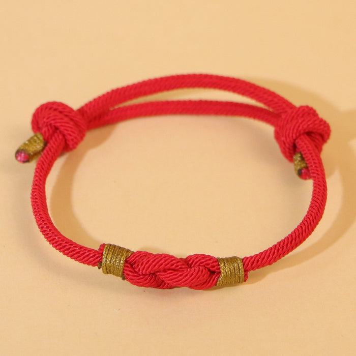Wholesale Red rope everlasting longing for each other lovers bracelet jewelry keepsake commemorative diamond knot bracelet hand woven hand rope