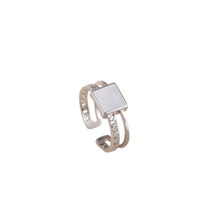 Wholesale Small niche design blocks with adjustable opening ring temperament, light luxury ring accessories
