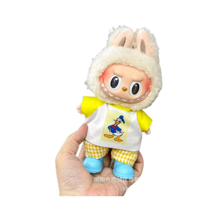Wholesale 17cm Plush Doll Baby Clothes Cute Casual Affordable Set