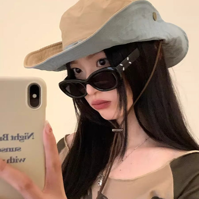 Wholesale Large brimmed sun hat, outdoor hiking sun hat, fashionable and versatile, rollable fisherman hat