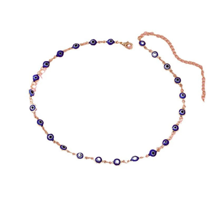 Wholesale Accessories Devil's Eye Necklace Fashion Light Luxury Niche Personality High End Neckland Stainless Chain Wholesale