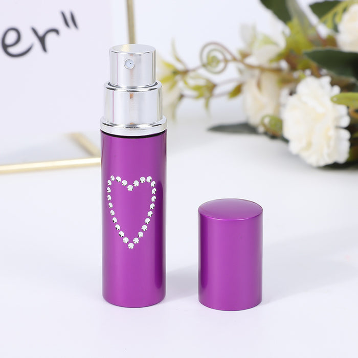 Wholesale Plastic 5ml Love Diamond Spray Aluminum Keychain JDC-KC-ZY043