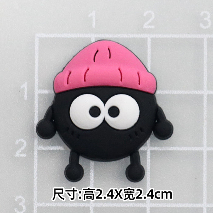 Wholesale 10pcs Soft rubber briquette elf silicone patch slippers buckle headset phone case airbag bracket refrigerator sticker accessories