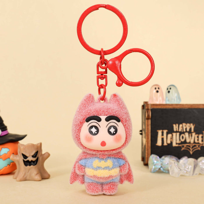 Wholesale Flocking Cartoon Keychain Cute Design Bag Charm Christmas Accessory MOQ≥3