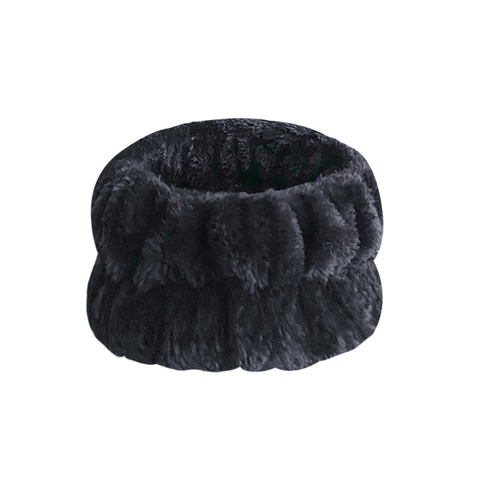 Wholesale Solid Color Plush Wristband Women' s Face Wash Wrist Waterproof Headb Flannel Sweat Wipe Bracelet