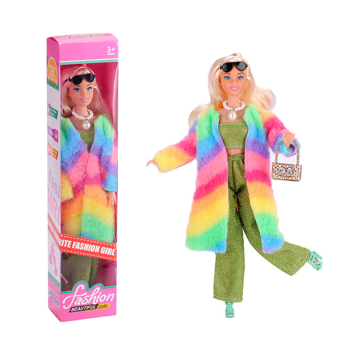 Wholesale 11 inch doll fashion design doll dress a variety of large plush coat