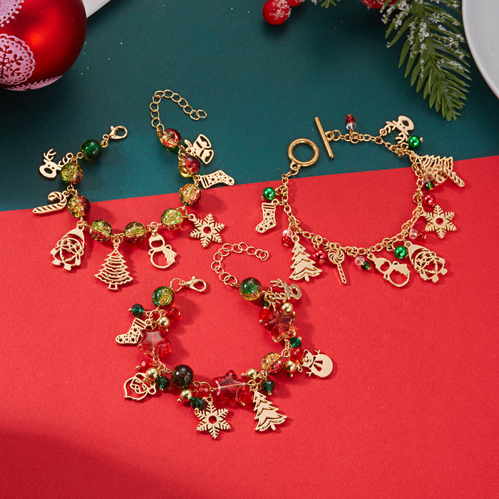 Wholesale Christmas cartoon pendant bracelet